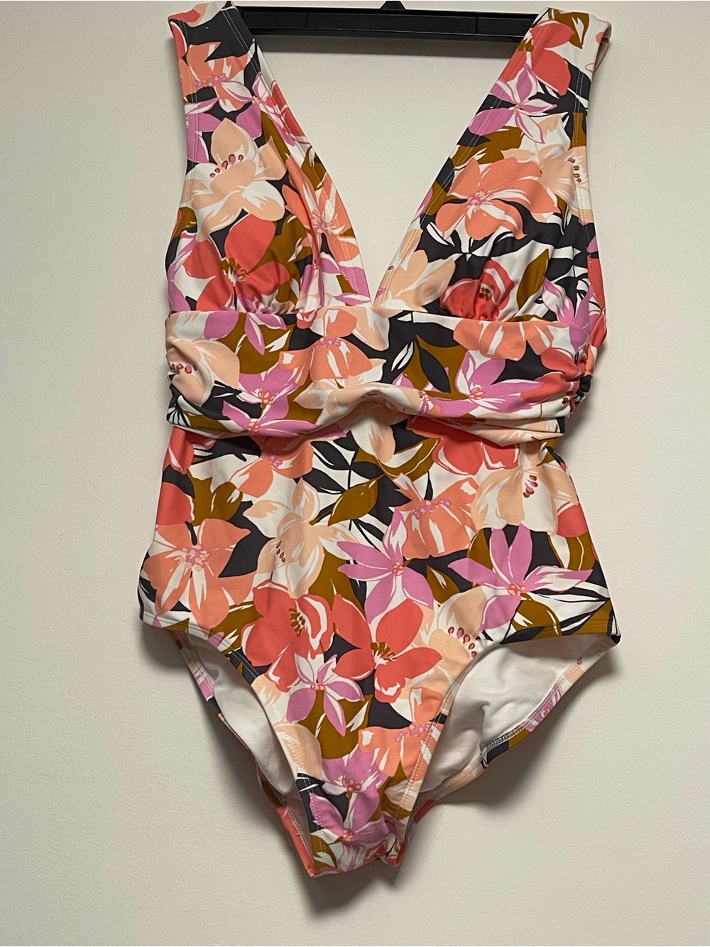 Kona Sol Floral One-Piece Swimsuit - Size M